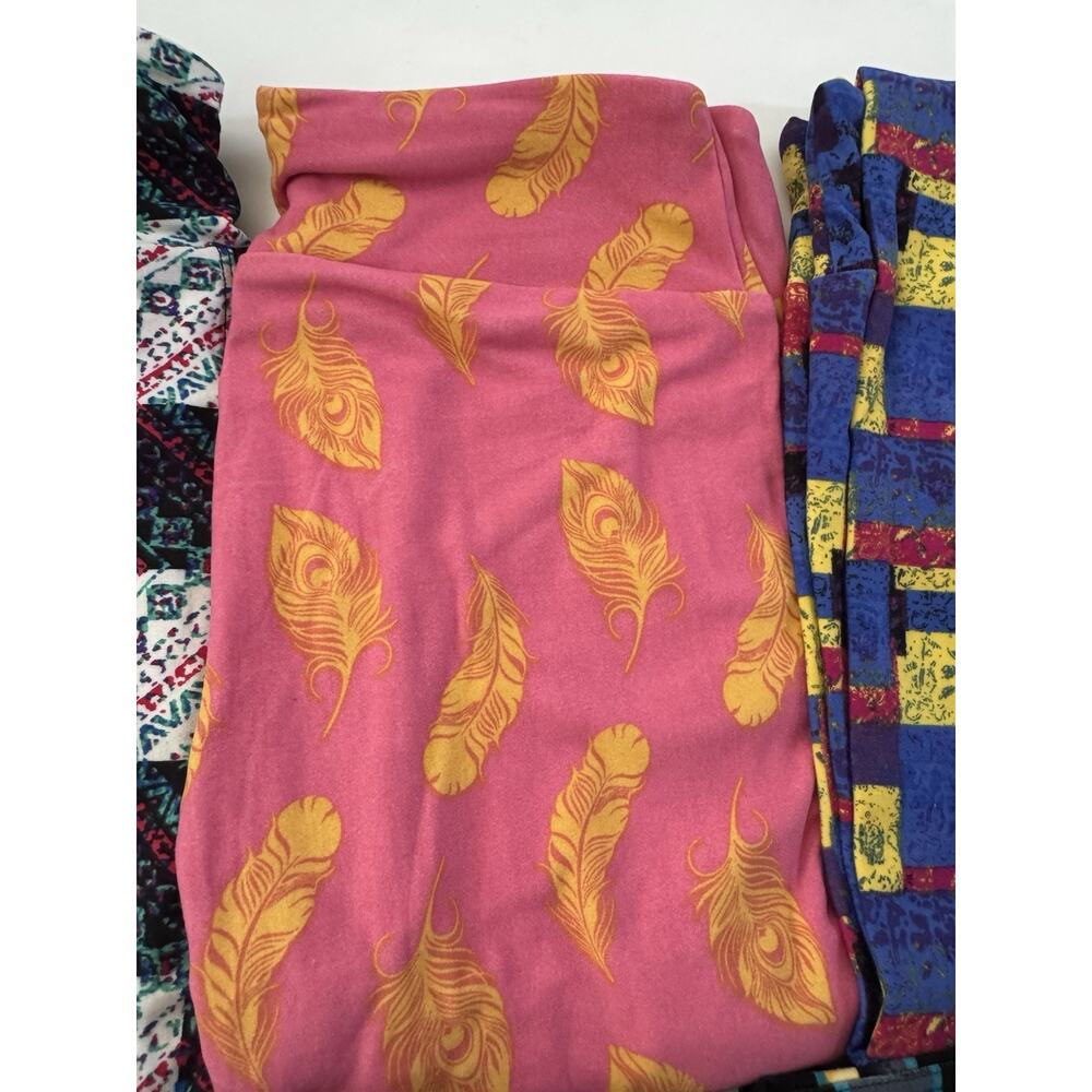 LuLaRoe Leggings LOT of 5 Multicolor Prints OS One Size NEW #LLR6 - Picture 3 of 6
